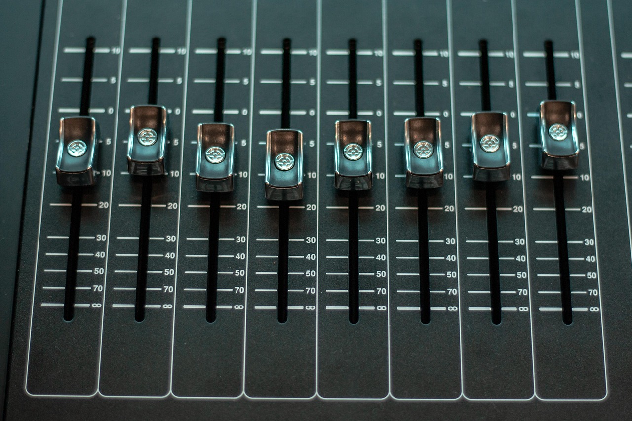 fader, volume control, audio mixer, console, control panel, mixing console, studio mixer, music, sound, audio, device, closeup, volume control, volume control, audio mixer, audio mixer, audio mixer, control panel, control panel, control panel, control panel, control panel, mixing console