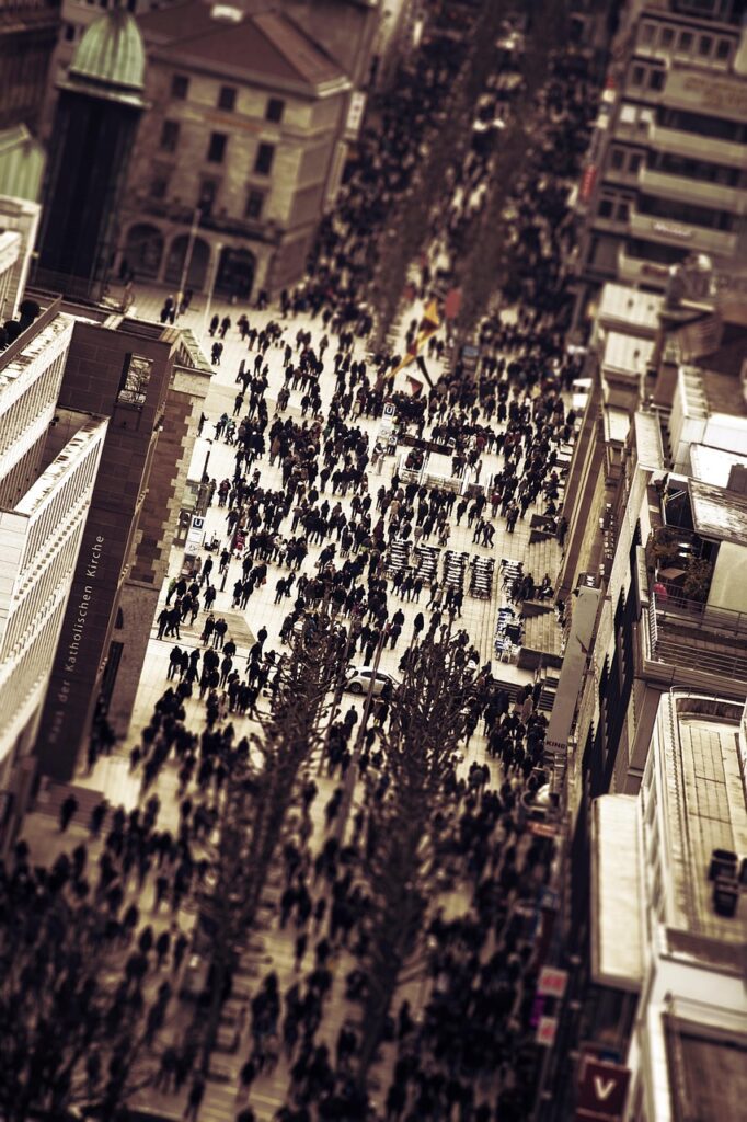 crowd, city, people, road, stuttgart, germany, miniature, outlook, move, tourism, crowd, crowd, crowd, crowd, crowd